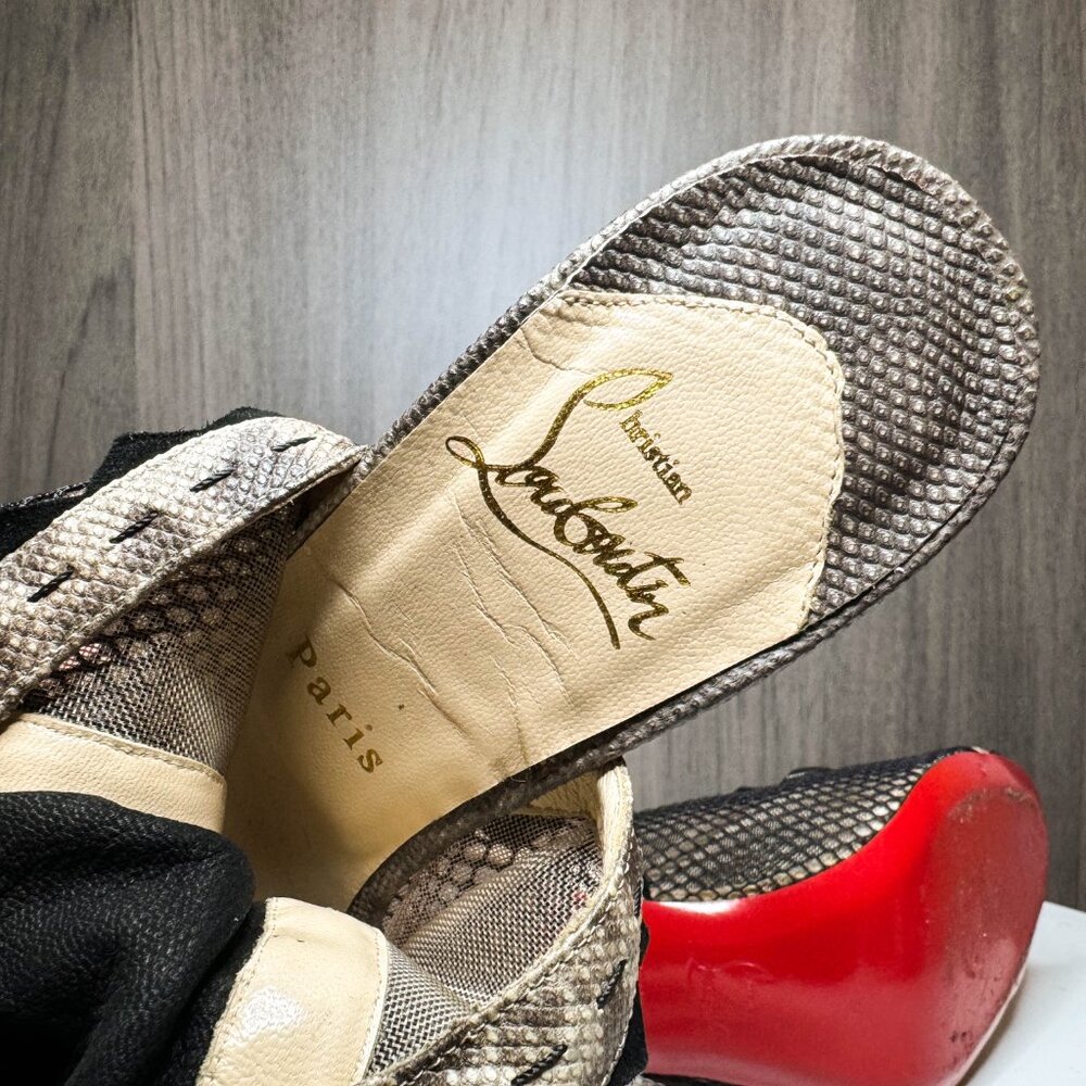 Louboutin Attention fishnet ankle boots - Picture 9 of 9